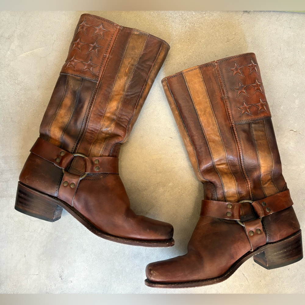 Frye 🇺🇸Americana Harness 150th Anniversary Boots - Picture 4 of 16